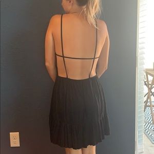 Black backless dress